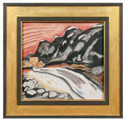 Franz Radziwill. Landschaft mit Gebirge (Hohes Elbufer bei Blankenese)