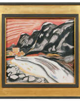 Franz Radziwill. Landschaft mit Gebirge (Hohes Elbufer bei Blankenese)