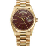 ROLEX, PINK GOLD 'DAY-DATE', WITH OXBLOOD LACQUERED 'STELLA' DIAL, REF. 1803 - photo 1