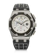 Titane. AUDEMARS PIGUET, LIMITED EDITION TITANIUM AND CARBON FIBER “ROYAL OAK OFFSHORE JUAN PABLO MONTOYA”, REF. 26030IO