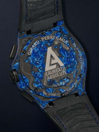 GIRARD-PERREGAUX, LIMITED EDITION BLUE CARBON GLASS 'LAUREATO ABSOLUTE ROCK', REF. 81060 - photo 3