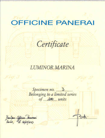 PANERAI, STAINLESS STEEL 'LUMINOR MARINA PARIS', REF. PAM00414 - photo 5