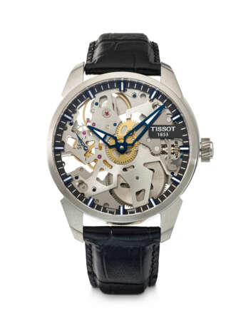 TISSOT, STAINLESS STEEL SKELETONIZED WRISTWATCH - photo 1