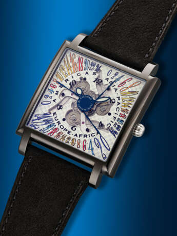 JEAN-MAIRET & GILLMAN, LIMITED EDITION PVD-COATED STAINLESS STEEL MULTI TIME-ZONE WRISTWATCH - фото 2