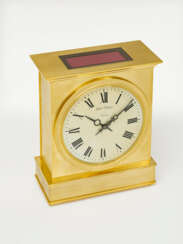PATEK PHILIPPE, GILDED BRASS SOLAR DESK CLOCK