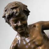 Boy with Roosters Paul CHEVRE Patinated bronze 19th century - photo 2