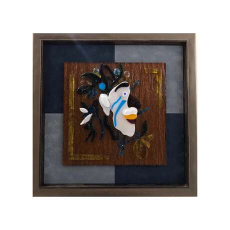 Collage auteur en verre colore Hiver. Anatoly Grishchenko Verre 21th century - photo 1