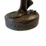 Emile Laporte (1858-1907) &amp; Siot Paris Bronze Figure of a Boy with Cross Bronze realism Late 19th century - photo 4