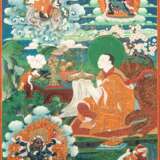 Zwei Thangkas mit Darstellungen von Panchen Lamas - Foto 1