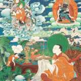 Zwei Thangkas mit Darstellungen von Panchen Lamas - Foto 2