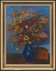 Otto Modersohn. Blumenstrauß im blauen Krug