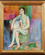 Hans Purrmann. Hans Purrmann. Sitzender Akt, nach links