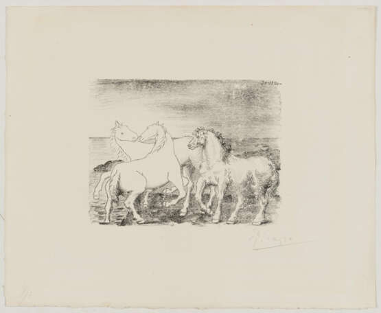 Pablo Picasso. Trois chevaux au bord de la mer - photo 1