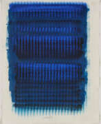 Pastel. Heinz Mack. Untitled (Farbchromatik blau)