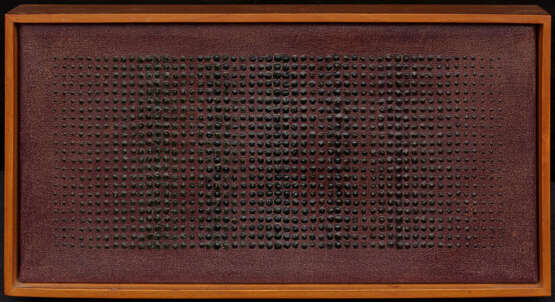 Almir Mavignier. Struktur Grün auf Violet - photo 1