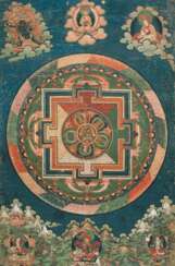 Großes Mandala des Adibuddha Vajradhara und den Fünf Tathagatas