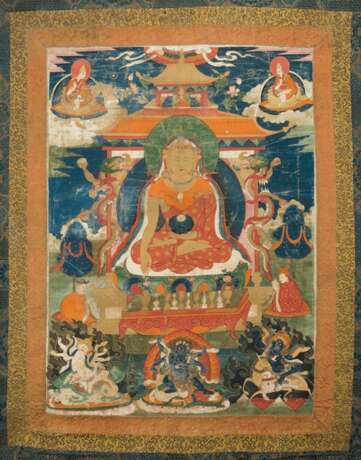 Thangka mit der Darstellung des "Gekrönten Buddha" - фото 1