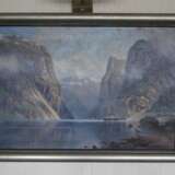 Vue sur le fjord norv&eacute;gien Johannes Harders (Allemand 1871-1950) oil painting realism At the turn of 19th -20th century - photo 3
