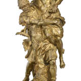 A GILT-BRONZE FIGURE GROUP OF AENEAS CARRYING ANCHISES FROM BURNING TROY - photo 1