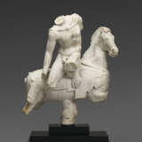 A WHITE MARBLE FIGURE GROUP OF TROILOS ON HORSEBACK - photo 1