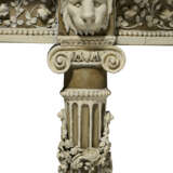 A PAIR OF LOUIS XVI GREY AND CREAM-PAINTED WALNUT DEMILUNE CONSOLE TABLES - photo 5