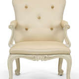 A SET OF FOUR EARLY GEORGE III CREAM-PAINTED ARMCHAIRS - photo 5