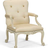 A SET OF FOUR EARLY GEORGE III CREAM-PAINTED ARMCHAIRS - photo 6