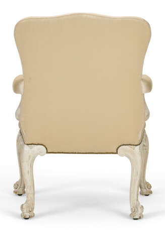 A SET OF FOUR EARLY GEORGE III CREAM-PAINTED ARMCHAIRS - photo 8
