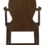 A SET OF FOUR GEORGE III POLYCHROME-DECORATED MAHOGANY HALL CHAIRS - photo 7