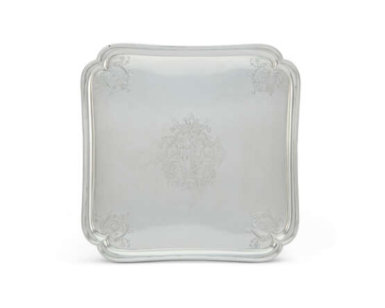 A GEORGE II SILVER SALVER - photo 1