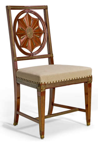 A RUSSIAN BRASS-MOUNTED MAHOGANY SIDE CHAIR - photo 2