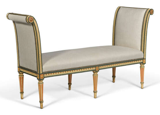 A LOUIS XVI POLYCHROME-PAINTED WINDOW BENCH - photo 5