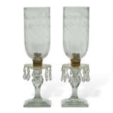 A PAIR OF ENGLISH MOLDED, CUT AND ETCHED GLASS PHOTOPHORES - photo 3