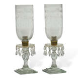 A PAIR OF ENGLISH MOLDED, CUT AND ETCHED GLASS PHOTOPHORES - photo 5
