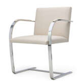 A SET OF FOUR CHROMED FLAT STEEL 'BRNO' ARMCHAIRS - photo 6