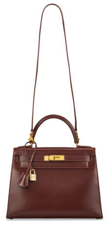 A MARRON D'INDE CALF BOX LEATHER SELLIER KELLY 28 WITH GOLD HARDWARE - photo 4