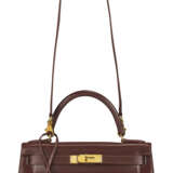 A MARRON D'INDE CALF BOX LEATHER SELLIER KELLY 28 WITH GOLD HARDWARE - photo 4