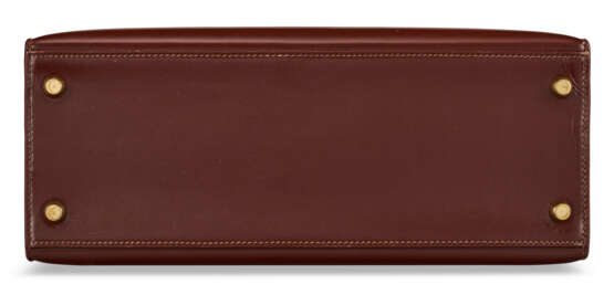 A MARRON D'INDE CALF BOX LEATHER SELLIER KELLY 28 WITH GOLD HARDWARE - photo 6