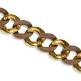 SEAMAN SCHEPPS TWO WOOD AND GOLD CURB LINK BRACELETS - photo 3