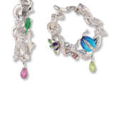 DIOR DIAMOND, ENAMEL AND MULTI-GEM HOOP EARRINGS - photo 2