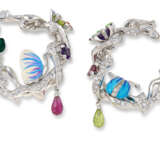 DIOR DIAMOND, ENAMEL AND MULTI-GEM HOOP EARRINGS - photo 3