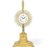 A LOUIS XV GILT-BRASS AND GILTWOOD SUNBURST RACK TIMEPIECE CLOCK - фото 1