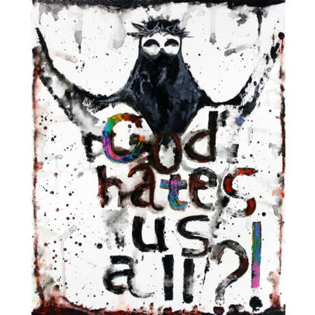 God hates us all?! Холст Акриловые краски 2019 г. - фото 1