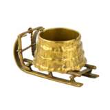 Brass ashtray Water sleigh. Late 19th century Bronze and brass realism Late 19th century - photo 1