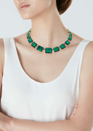 ANTIQUE GREEN PASTE RIVIÈRE NECKLACE - photo 5