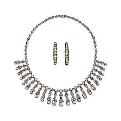 LATE 19TH CENTURY DIAMOND FRINGE NECKLACE - Foto 1