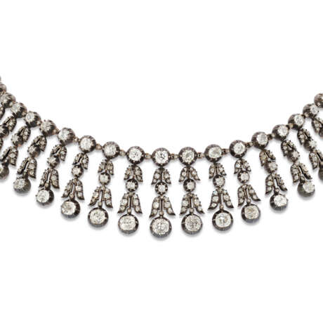 LATE 19TH CENTURY DIAMOND FRINGE NECKLACE - Foto 2