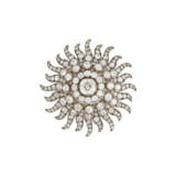 LATE 19TH CENTURY DIAMOND SUNBURST BROOCH - photo 1
