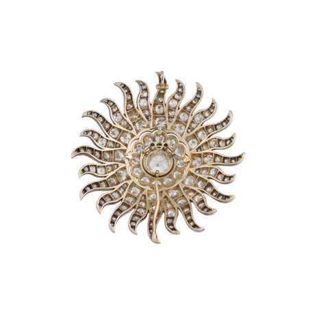LATE 19TH CENTURY DIAMOND SUNBURST BROOCH - photo 3