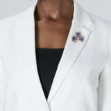 LATE 19TH CENTURY AMETHYST AND DIAMOND SHAMROCK BROOCH - photo 3
